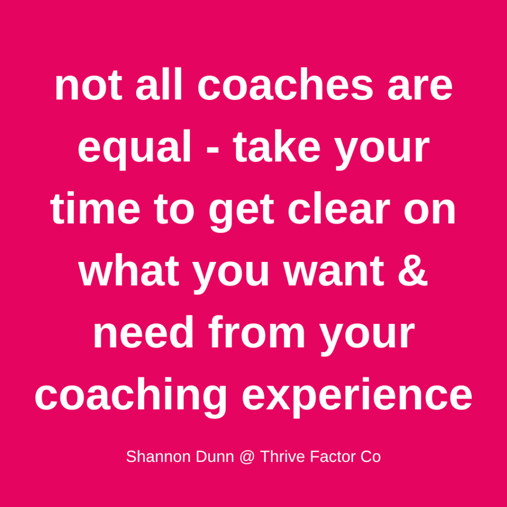 Not all coaches are equal | Business Coaching Considerations when hiring a business coach | Thrive Factor Co Perth