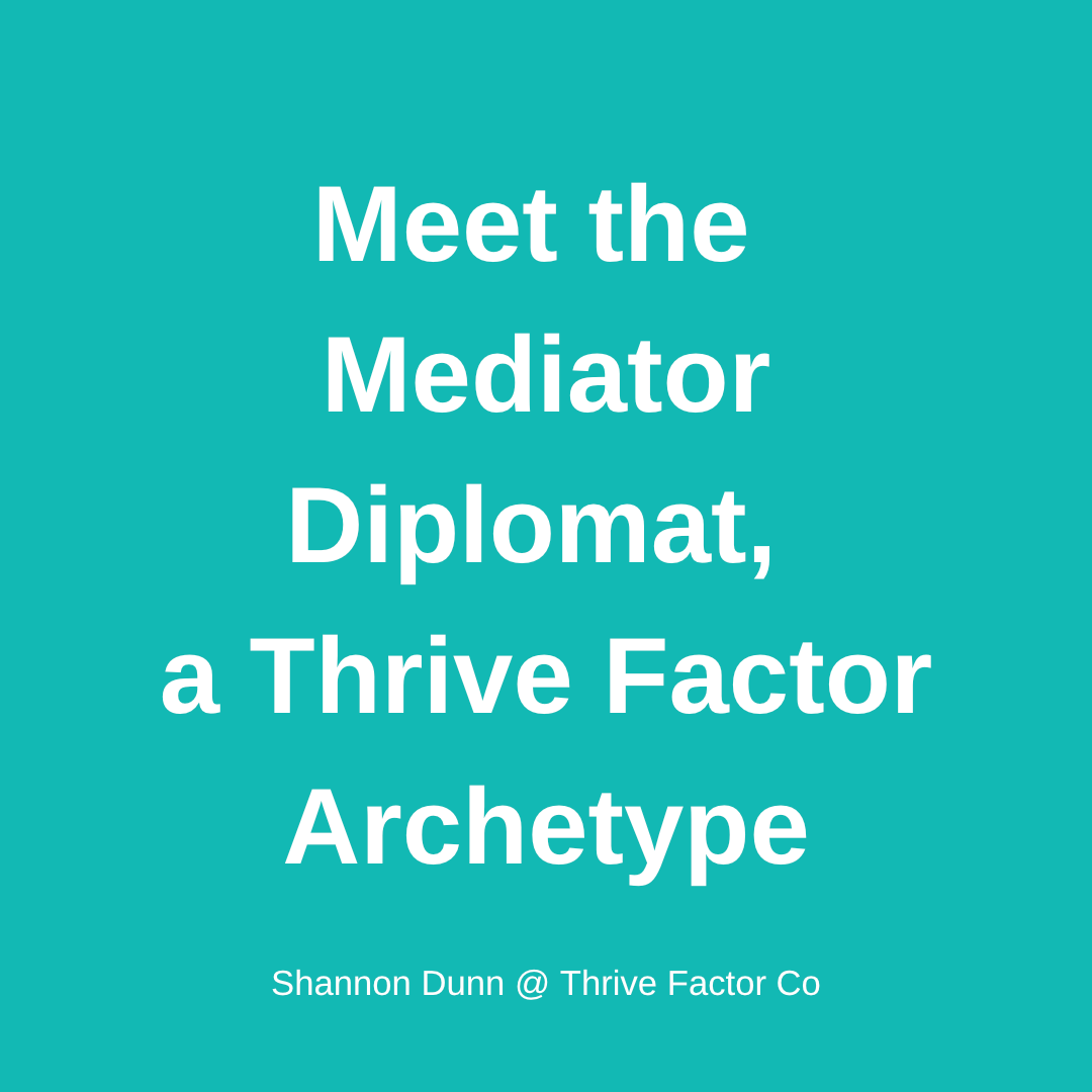 TFCo Mediator Diplomat Thrive Factor Archetype | archetypes for business | archetypes for women | Shannon Dunn | business coach perth australia