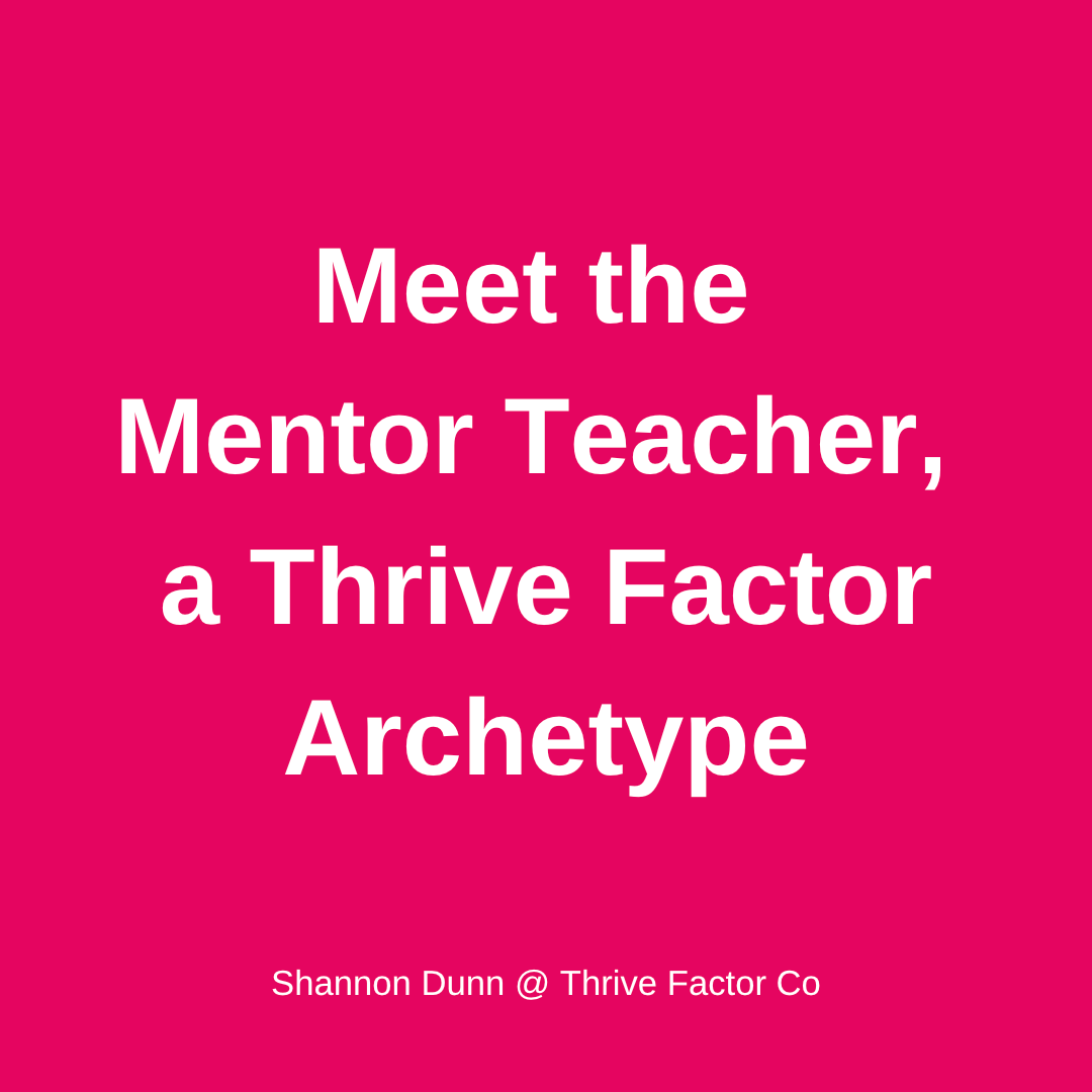 TFCo Mentor Teacher Thrive Factor Archetype | business archetypes for women | business coaching perth australia | Shannon Dunn | coaching with archetypes