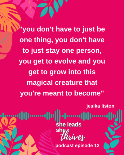 Jesika Liston | She Leads She Thrives Podcast Episode 12 Instagram Quote | Swagger Success | Money mentor | Shannon Dunn | Thrive Factor Archetypes
