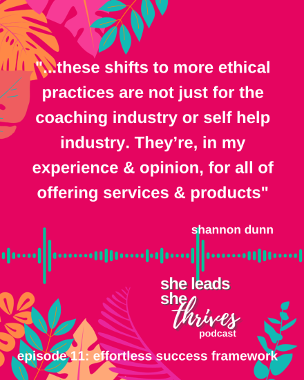 SLST 18 Changing Landscape of Coaching_She Leads She Thrives Podcast | Shannon Dunn | Ethical business coaching | business coach for women Perth Australia